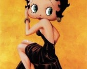 Cross Stitch Pattern Handmade Retro Pinup Betty Boop PDF HAnd Embroidery Needle Point