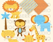 Jungle Animals Personal and Commerical Use Clipart Set Il_170x135