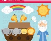 Noah's Ark Personal and Commerical Use Clipart Set - Instant Download Il_170x135