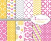 Beautiful Sunshine Digital Scrapbooking 12-12x12 Paper Pack - INSTANT DOWNLOAD Il_170x135