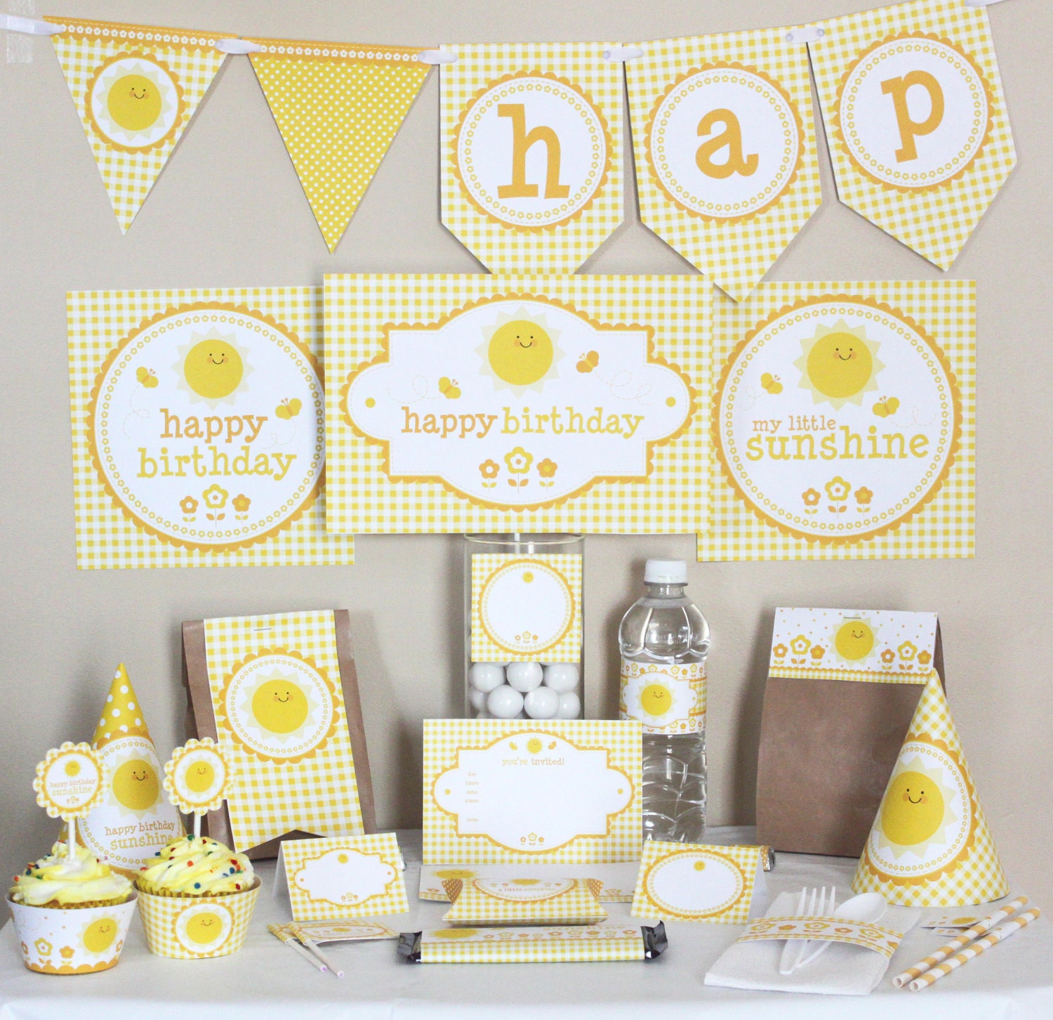 You Are My Sunshine Birthday Printable Party Kit - Instant Download Il_570xn