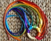 TWO Waldorf Kites, Whirligig Rainbow Streamers, Color Learning and Imaginative Play