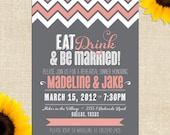 DIY PRINTABLE Be Married Rehearsal Dinner Invitation