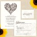 Garden Hearts Wedding Invitation