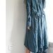 How to show/loose drawstring big V collar dress/4 colors/custom made