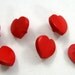 Red Heart Buttons Set of Six