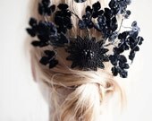 Black Velvet Leaf Fascinator