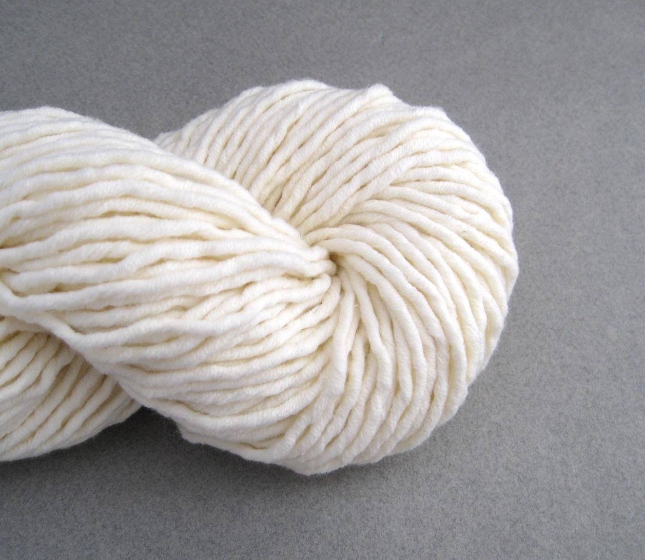 Bulky Cotton Blend Recycled Yarn Ivory by ThoughtfulRoseSupply