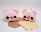 Pudding Animal Plush Keychain Kawaii Stuffed Toy: Pig, Cow, Horse, Cat or Dog
