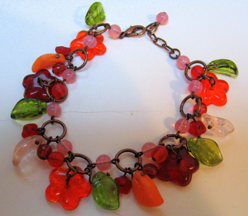 Vintage Bracelet Czech Bohemian Glass Beads
