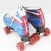 Old School Roller Skates in Red, White and Blue