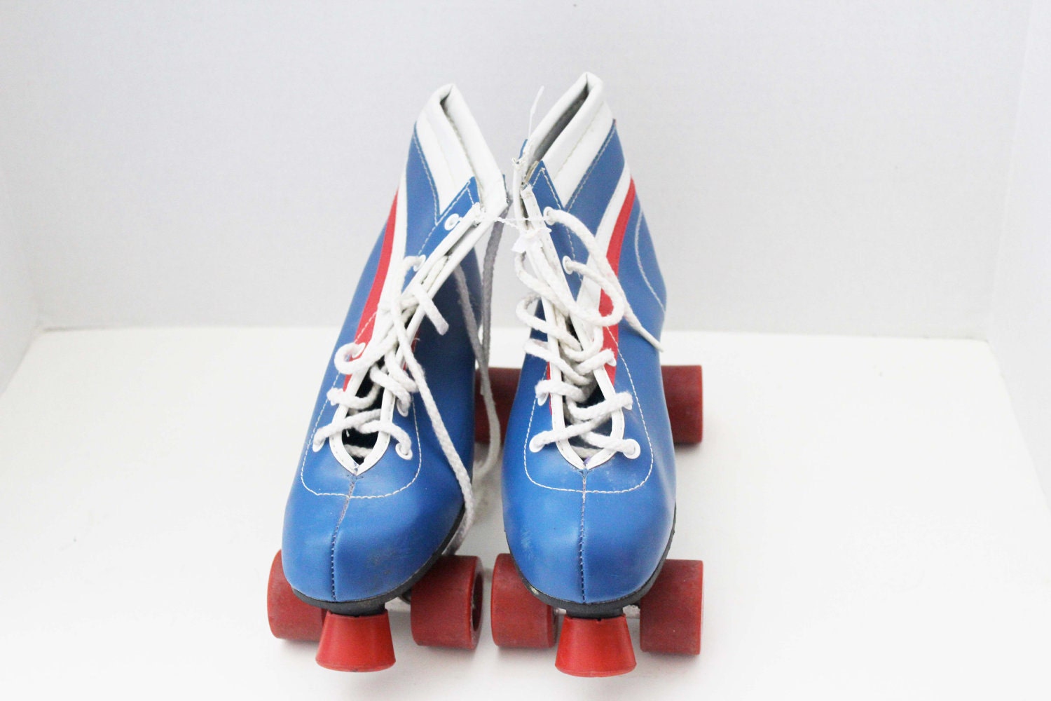 Old School Roller Skates in Red, White and Blue