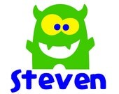 A cheery Monster iron-on transfer for your tshirt