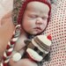 Newborn Sock Monkey Set with Colored Ties