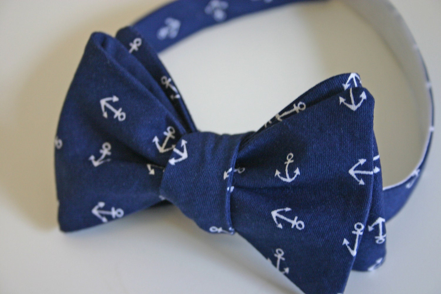 Anchors Away Navy Bow Tie