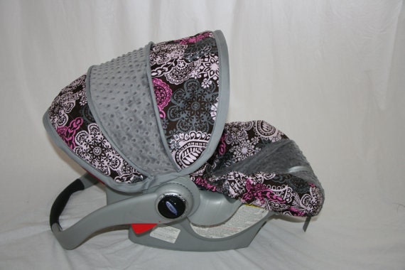 LAST ONE - Michael Miller paisley car seat cover- Infant/Baby car seat cover- Custom Order