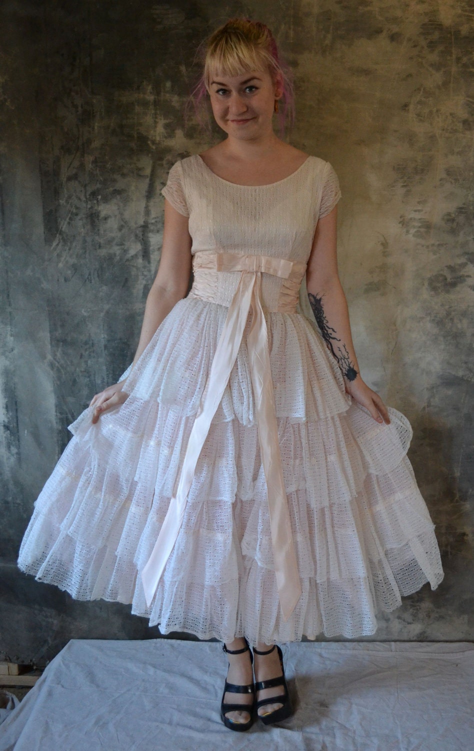 1950's Apple Blossom Party Dress
