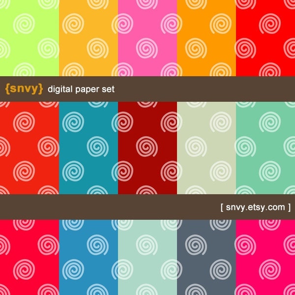 Curious - Digital Paper Pack (Set of 15 Papers) for Scrapbooking, card making, photo cards - Personal and Commercial Use - 100012A