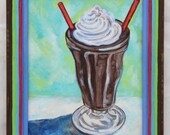 Milk Shake, original painting, framed