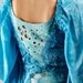 Boho chic turquoise party dress, nunofelting fall autumn fashion OOAK mint bohemian wedding nuno felted dress aquamarine size oht XS S small