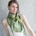 Green scarf baktus woodland, felted wool triagle OOAK, for her oht girl boho hippie fall autumn fashion