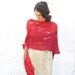 Red shawl scarf felting fire wool luxury cape wedding bridesmaid idea for her spring fashion