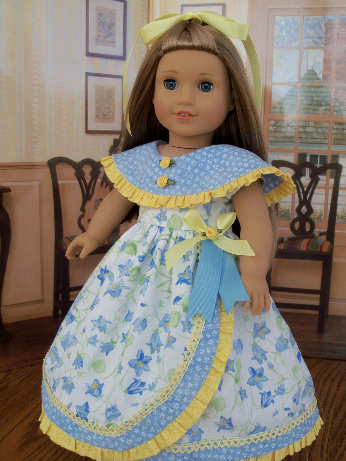 Spring Gown for Marie Grace or Cecile/ Clothes for American Girl Dolls