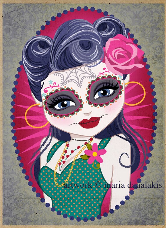 Day of the Dead Pin Up