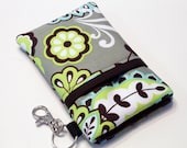 Fabric iPhone case, iPhone 4 Case, iphone Pouch, iPhone sleeve, Smart Phone Case, iPhone cover, HTC - Rainforest