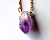 UMBRIEL raw amethyst crystal pendant necklace