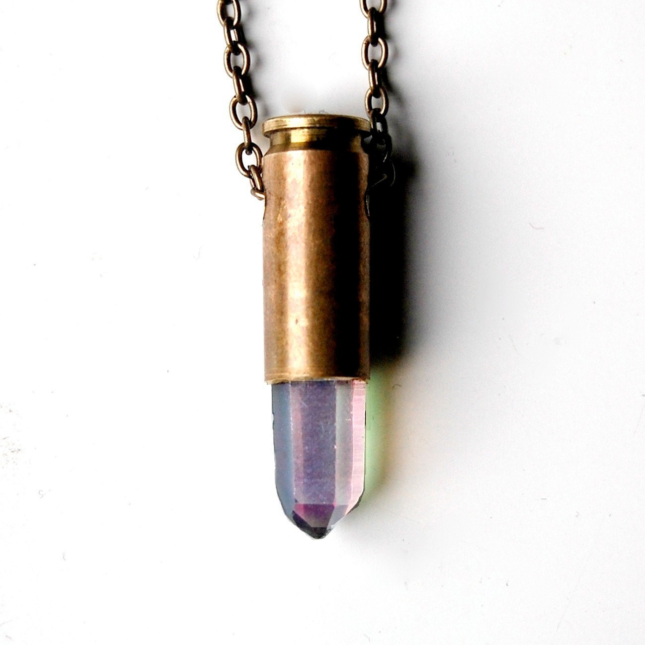 ZANIAH opal angel aura bullet crystal necklace
