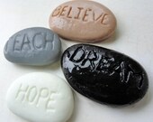 Teach, Believe, Hope and Dream Inspirational Rock Soaps
