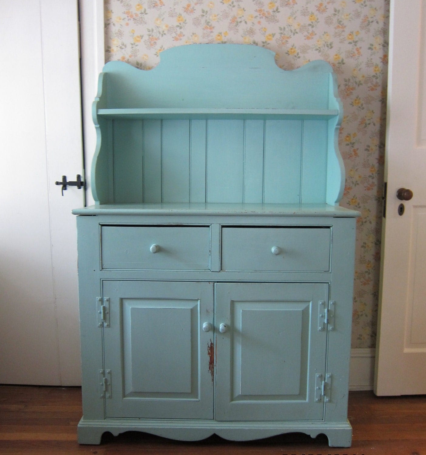 Vintage Painted Hutch by luxeinteriors on Etsy
