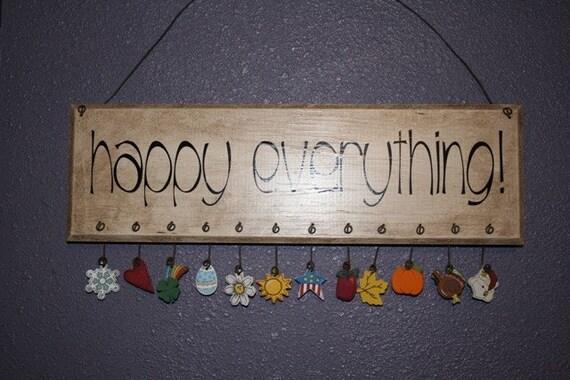 Items similar to Wooden Happy Everything Decorative Sign on Etsy