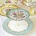 Alice Spies Two Lovebirds Vintage China 2 Tiered Stand in Tiffany Blue for Weddings, Cupcakes, Tea, Appetizers and Desserts
