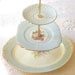 SALE Alice Loves Sky Blue, Cupcake Stand & Cake Tray Platter in 3 Tiers for Wedding, Tea Party or Birthday Sweets
