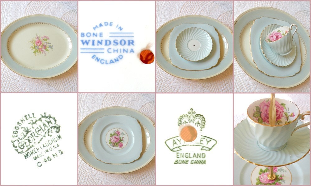 SALE Alice Loves Sky Blue, Cupcake Stand & Cake Tray Platter in 3 Tiers for Wedding, Tea Party or Birthday Sweets