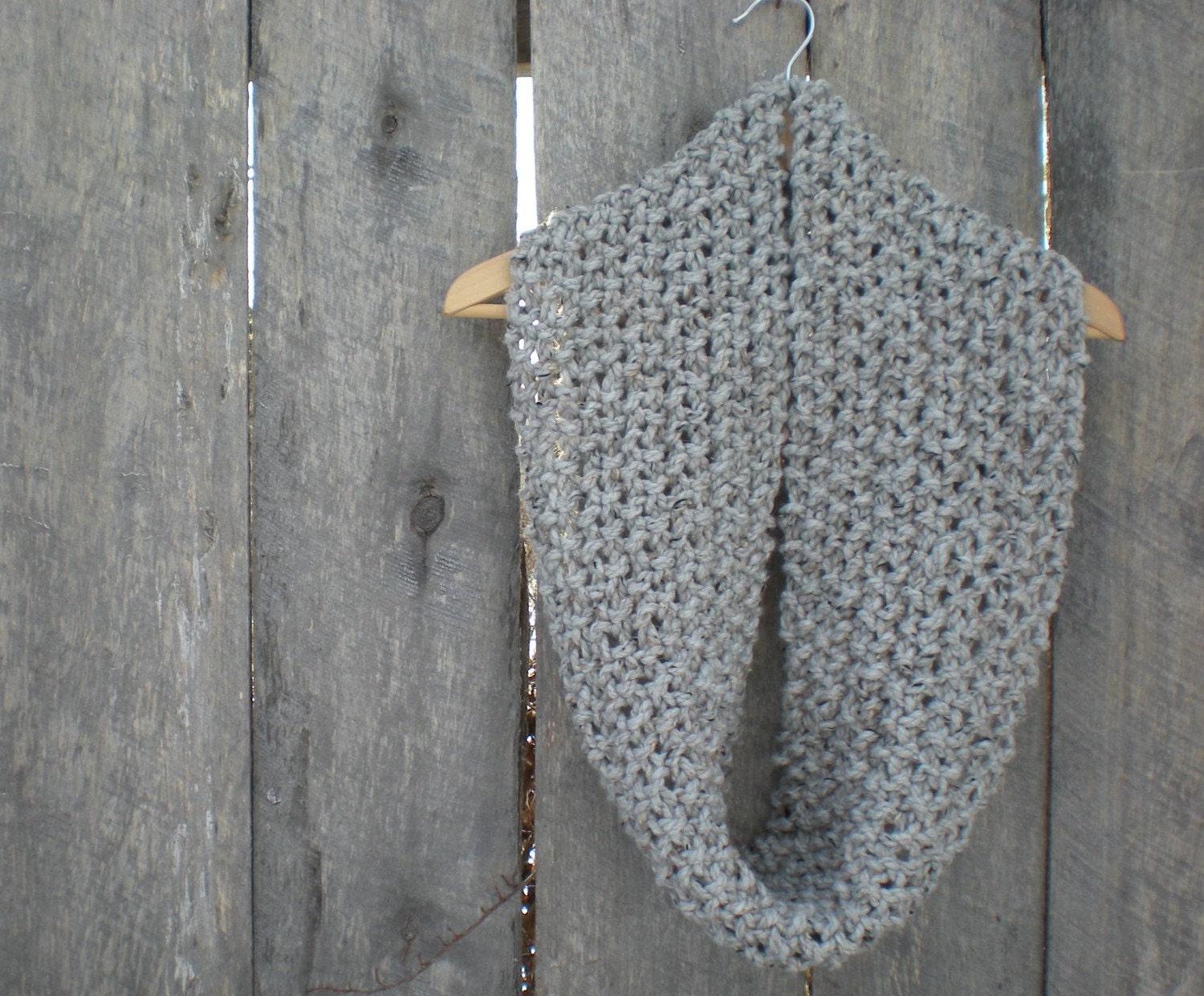 CHRISTMAS SALE womens infinity knit cowl scarf // grey marble