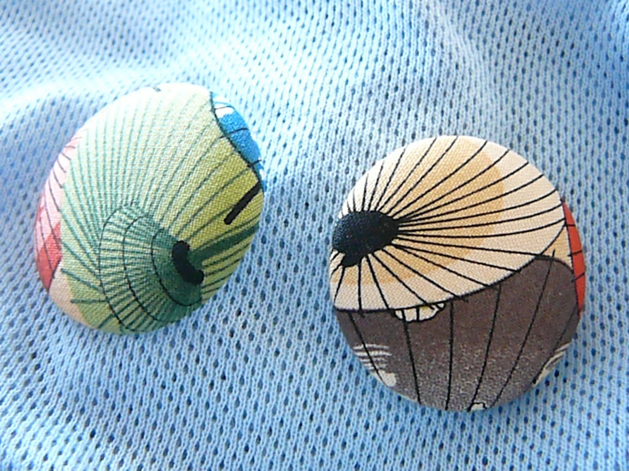 Umbrella3 - Button Earrings
