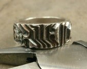 Circuit Board Ring in Fine Silver - Cyberpunk Ring - Sci Fi  Computer Chip - Cyber Hacker - Techie Geek - Cyborg Android - Cyberpunk Jewelry