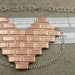 Brick Wall Necklace in Copper and Sterling Silver- Urban Jewelry- Industrial Jewelry- Bold Heart Necklace- Love Pink Necklace- City Life