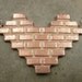 Brick Wall Necklace in Copper and Sterling Silver- Urban Jewelry- Industrial Jewelry- Bold Heart Necklace- Love Pink Necklace- City Life