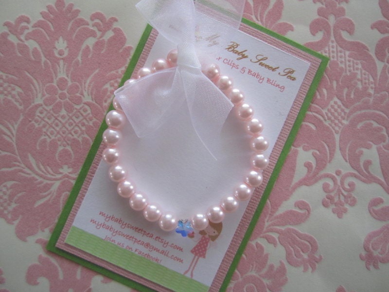 Baby bracelet - girl bracelet - pearl bracelet