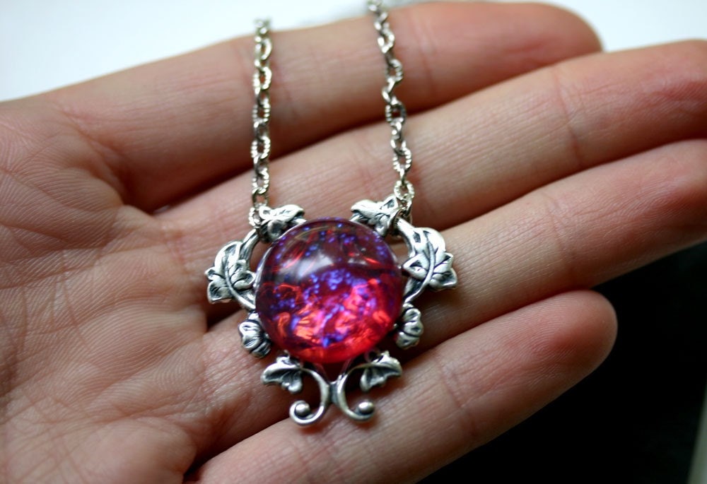 Dragons Breath Fire Opal Necklace