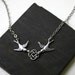 Celtic Knot and Swallows Necklace