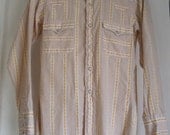 Vintage Western Beau Brummel Ladies Shirt with Pearl Snaps  Sz S