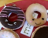 set of 3 felt plush donuts