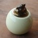 Vintage 50's tabletop round ceramic lighter