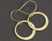 Gold Circle Earrings -Simple Hoop Earrings
