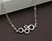 Cubic Zirconia Necklace Bubble Circle Necklace Modern Everyday Jewelry